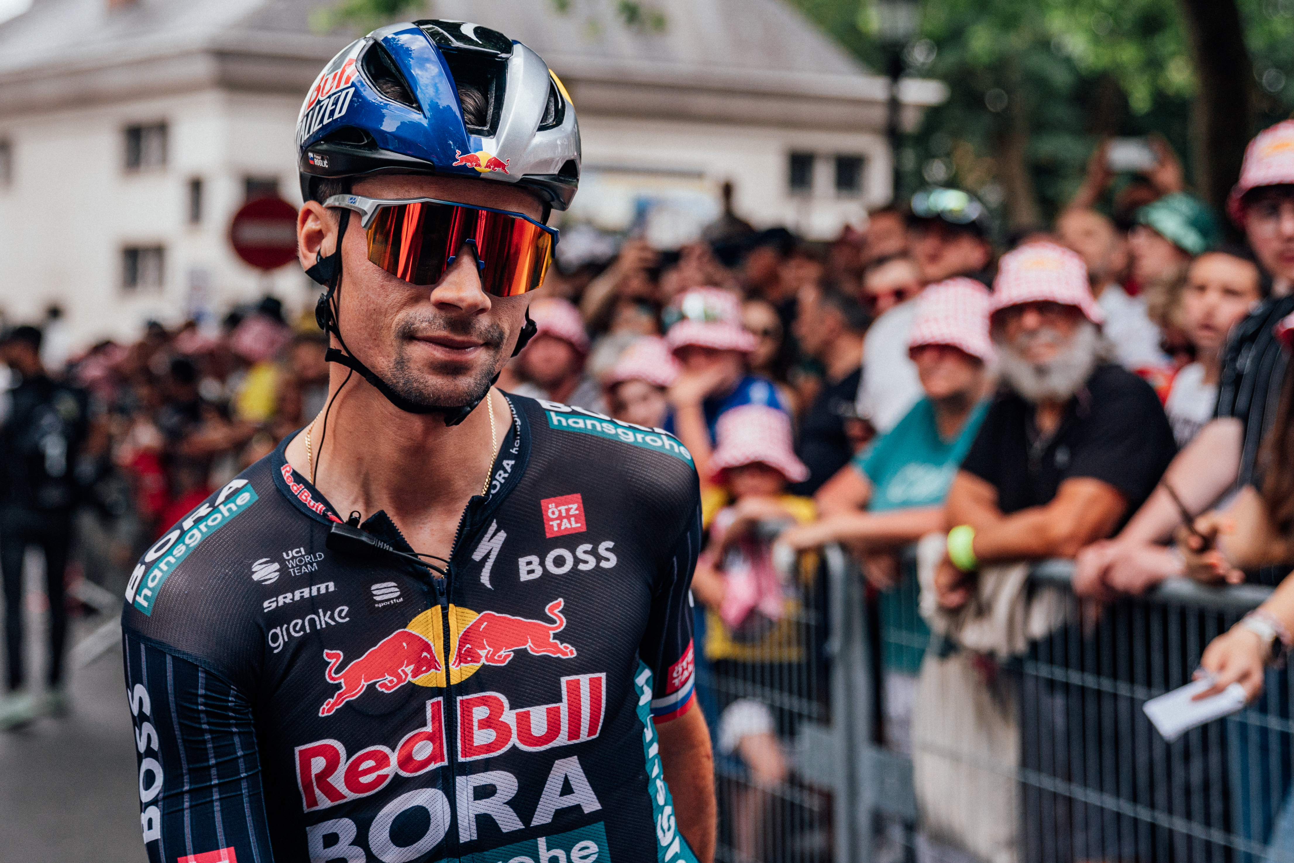 Picture by Zac Williams/SWpix.com - 09/07/2024 - Cycling - 2024 Tour de France - Stage 10 Orleans - Saint-Amand-Montrond, France - Primoz Roglic, Red Bull Bora Hansgrohe.