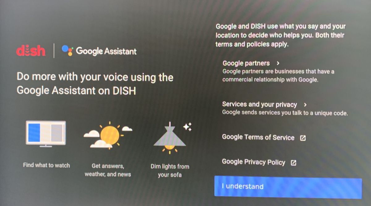 dish google assistant app