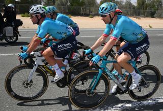 Mark Cavendish and Michael Morkov at the UAE Tour