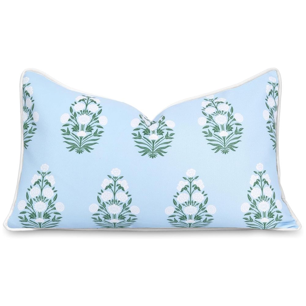 Hofdeco Premium Coastal Patio Lumbar Pillow Cover