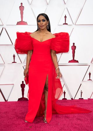 Angela Bassett attends the 93rd Annual Academy Awards at Union Station on April 25, 2021 in Los Angeles, California