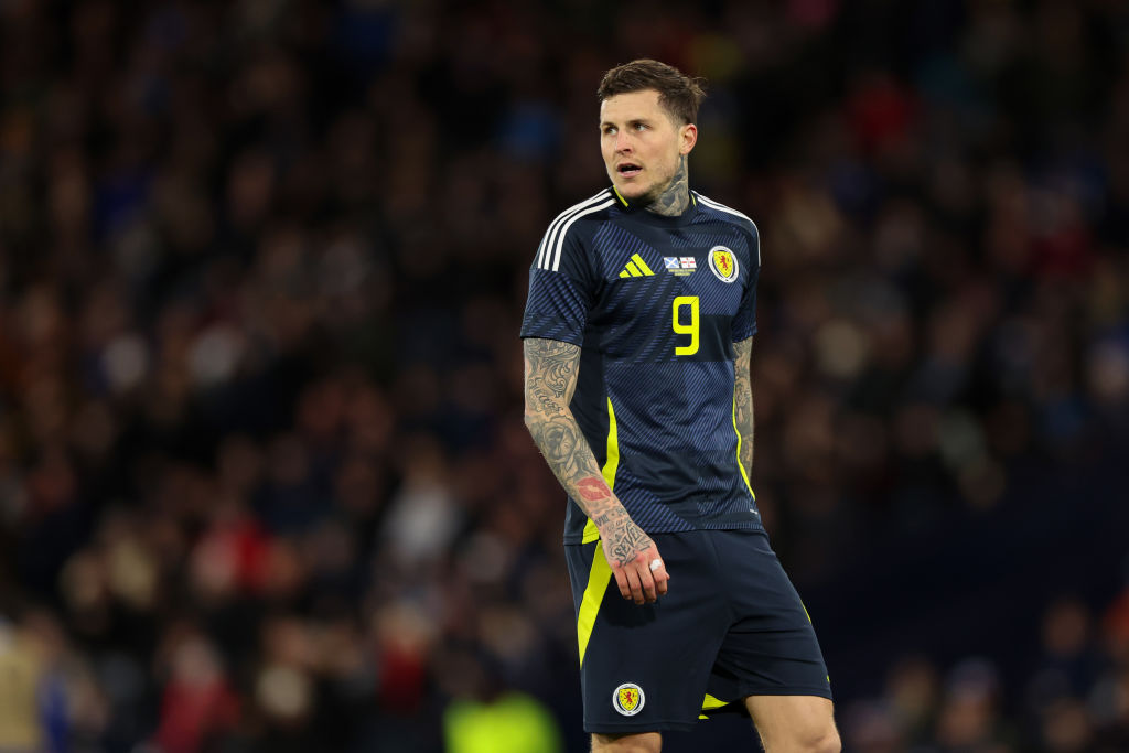 Scotland Euro 2024 squad Lyndon Dykes of Scotland during the international friendly match between Scotland and Northern Ireland at Hampden Park on March 26, 2024 in Glasgow, Scotland.(Photo by AMA Archive - AMA/Getty Images)