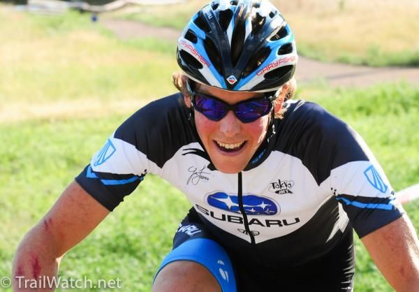 Sam Schultz (Subaru-Trek) sprinting to the finish.