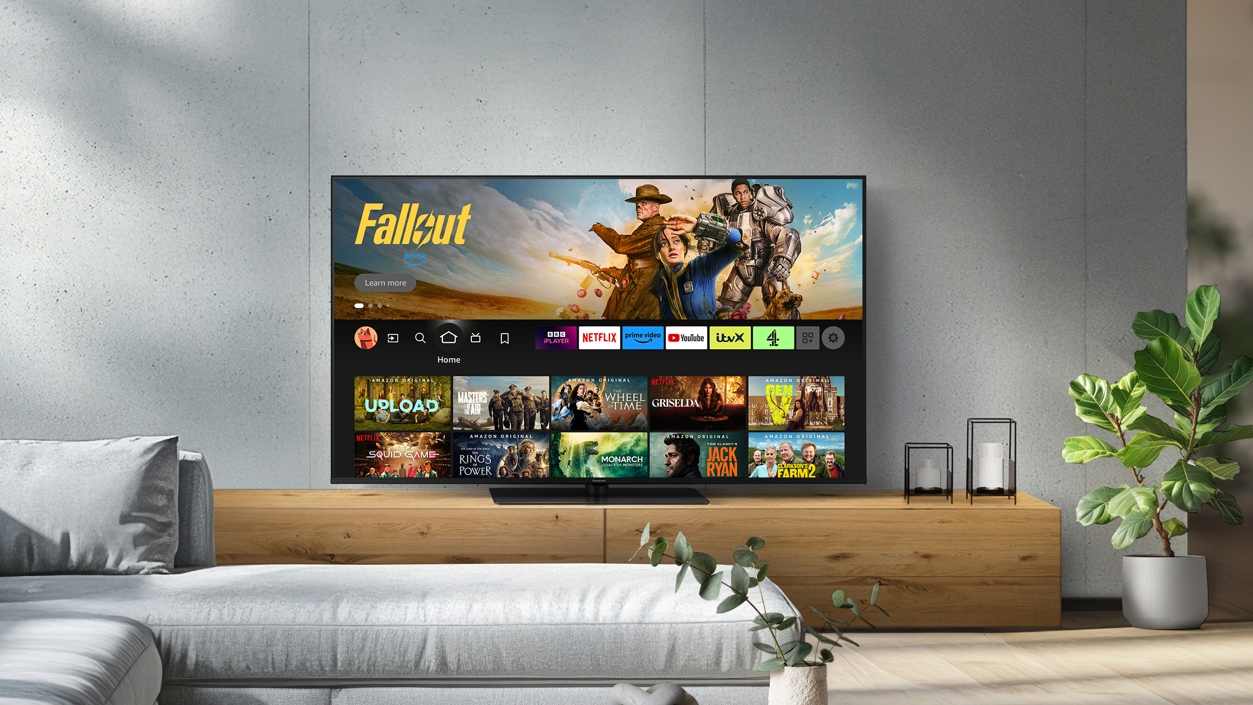 Panasonic W85B QLED TV lifestyle