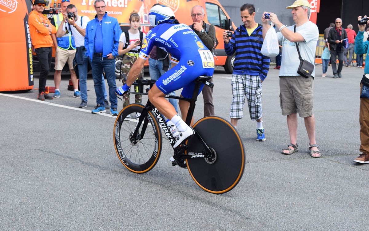 Philippe Gilbert raced on the new Specialized Shiv for Deceuninck-QuickStep