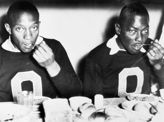 olympic athletes eat in the cafeteria