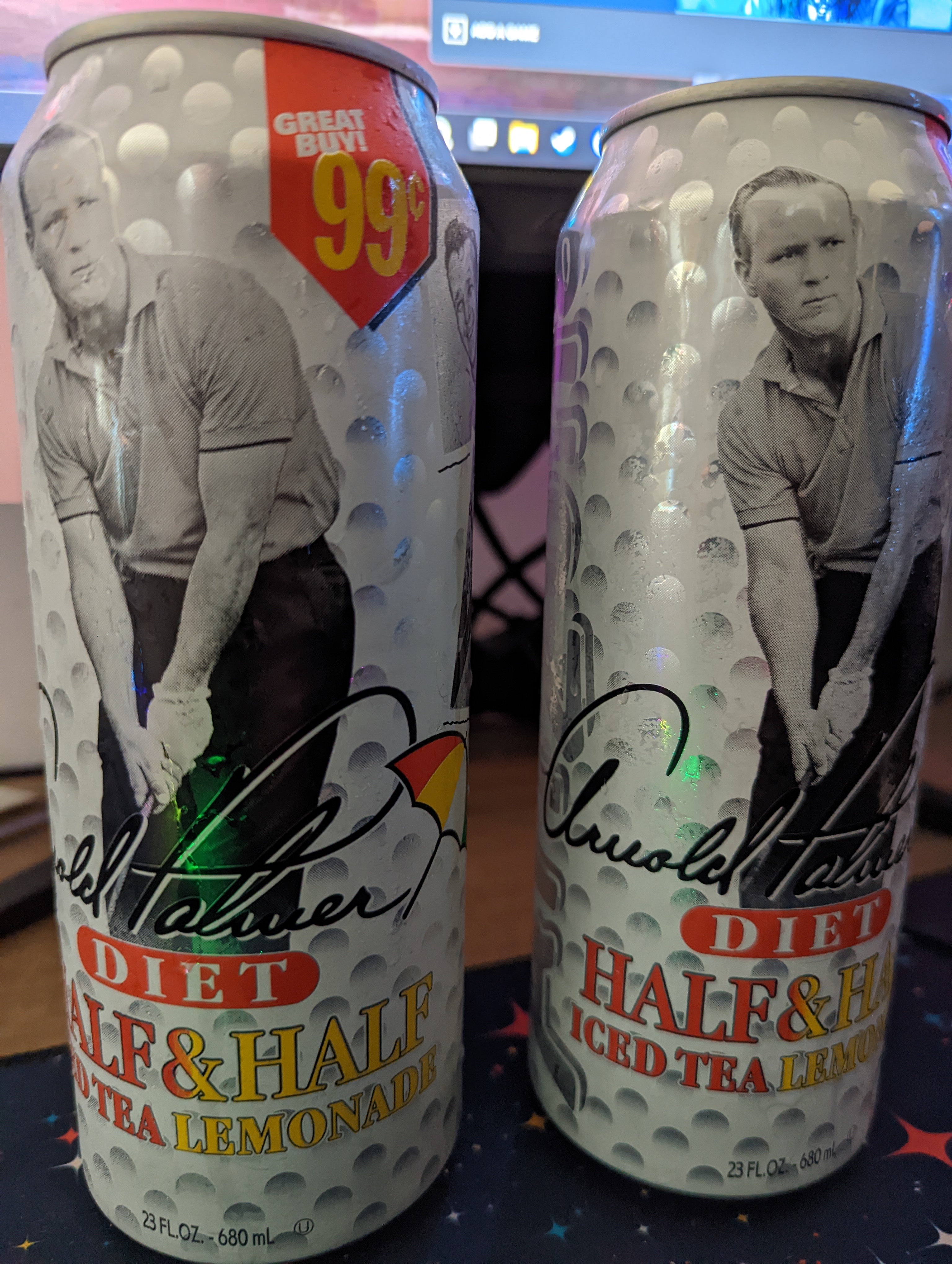 two crisp, refreshing Arizon Arnold Palmer iced teas