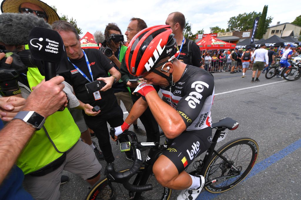 Caleb Ewan after winning stage 2