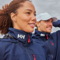 Models wearing Helly Hansen outdoorwear