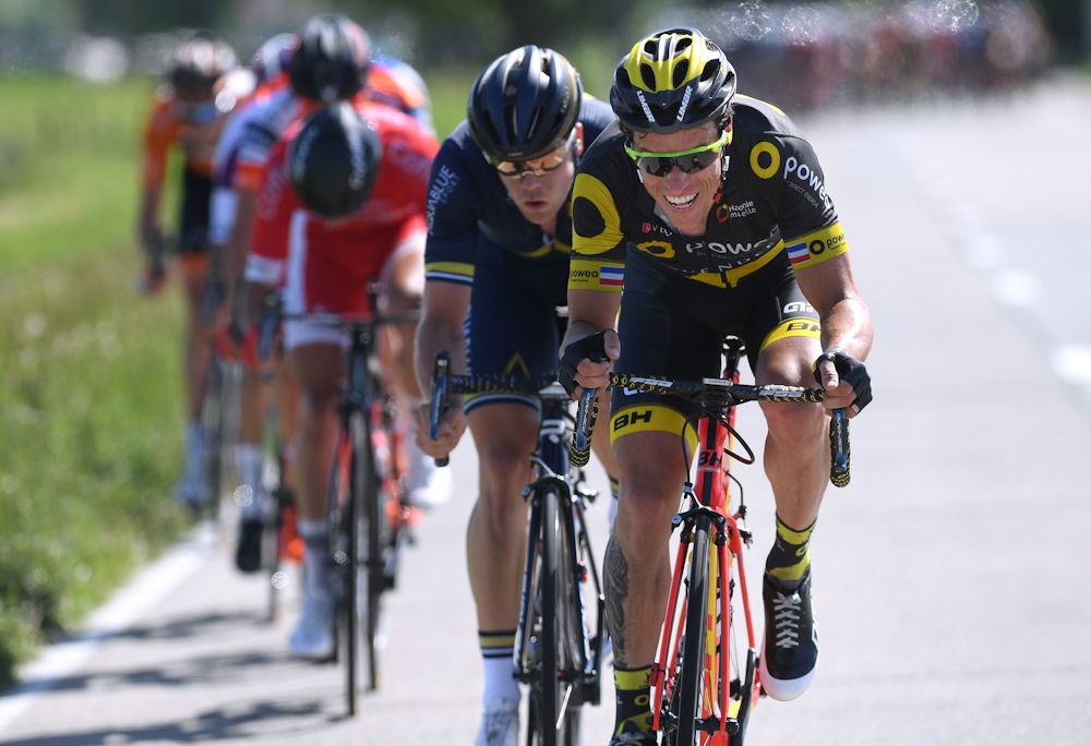 Sylvain Chavanel powers the breakaway during stage 1 at the Belgian Tour