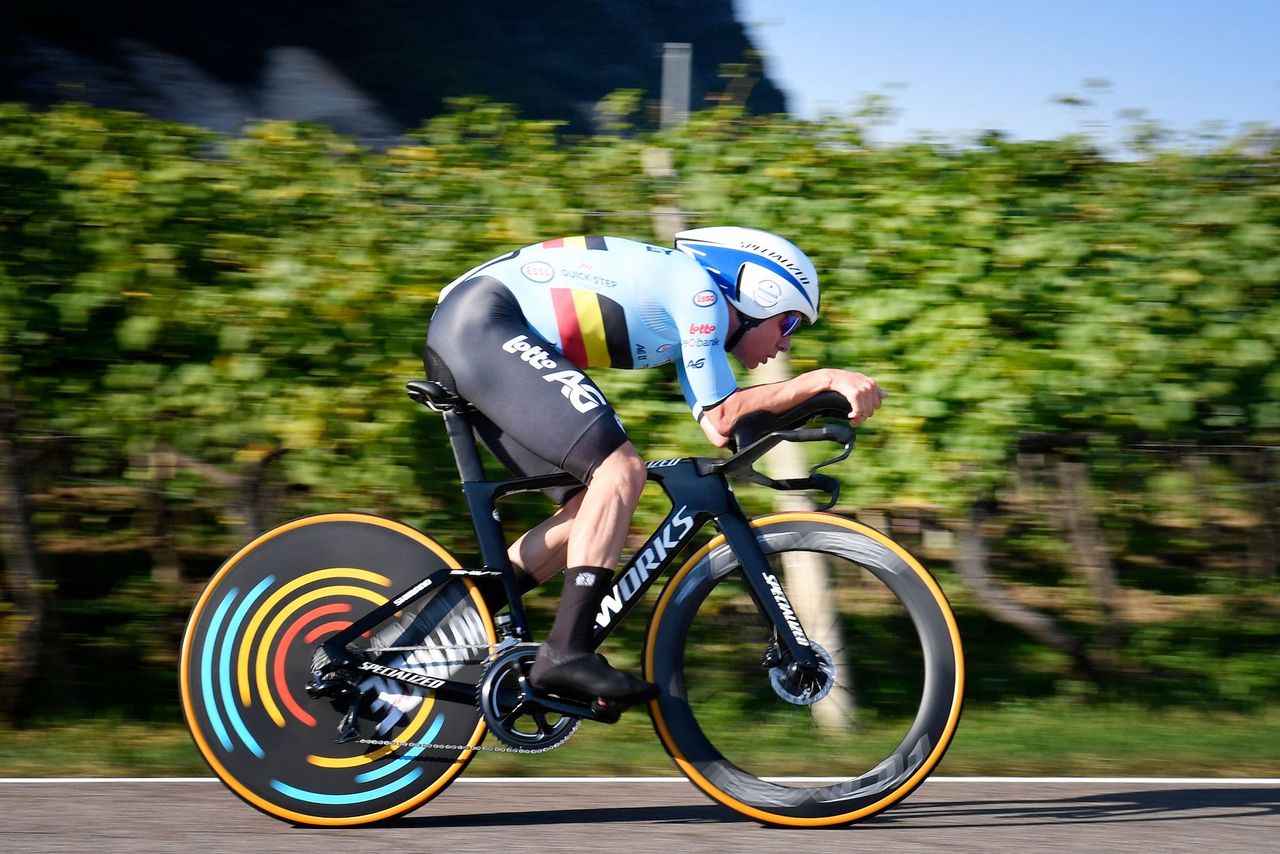 Remco Evenepoel at the 2021 European Championships