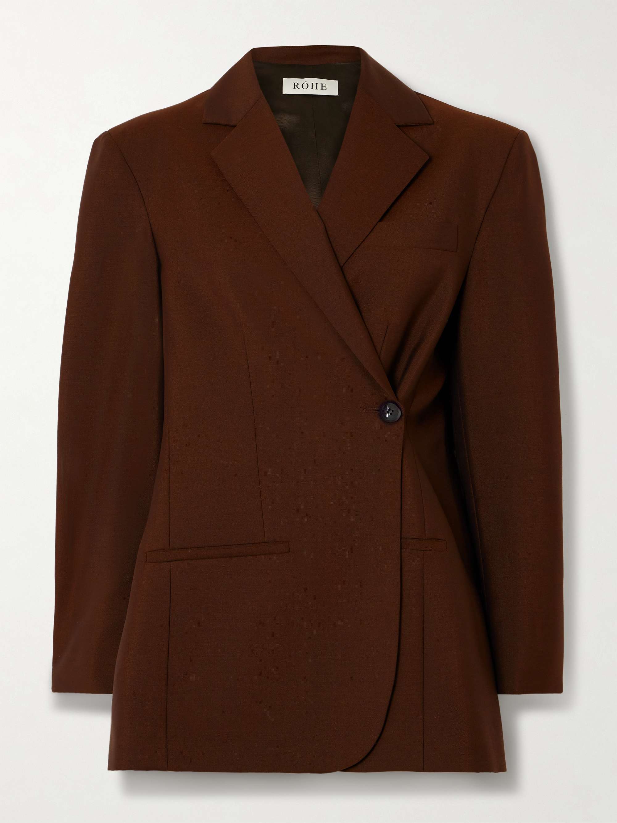 Wool and Mohair-Blend Double-Breasted Blazer