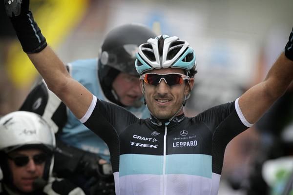 Fabian Cancellara (Leopard - Trek) celebrates his win