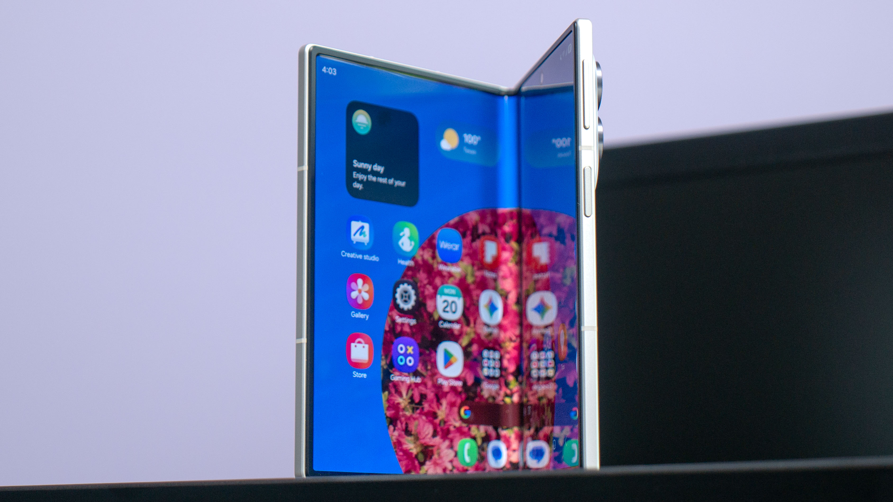 Galaxy Z Fold 8 shown with folded screen