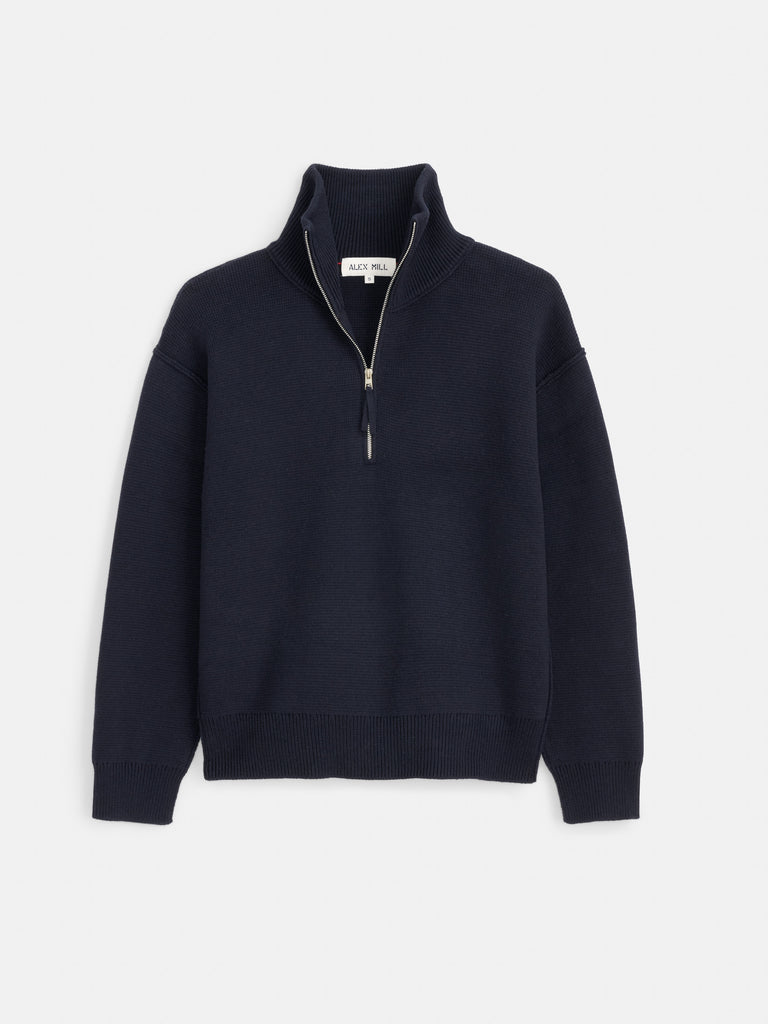 Daphne Half-Zip Sweater in Cotton Cashmere