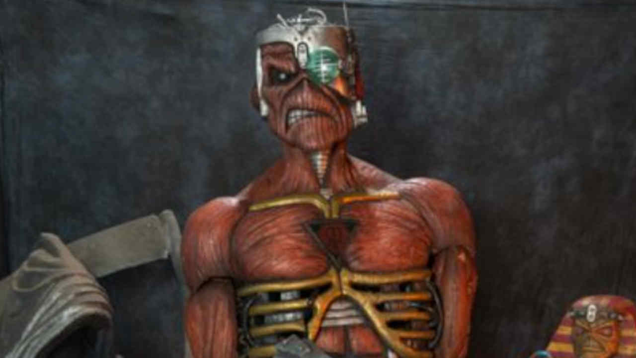 Memorabilia from the Iron Maiden Infinite Dreams Experience exhibtion