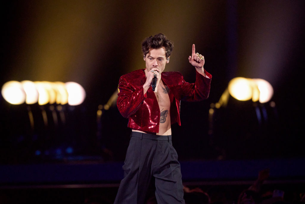 Harry Styles performs on stage