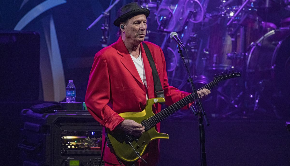 Adrian Belew performs onstage with BEAT at Humphreys Concerts By the Bay in San Diego, California on September 17, 2024