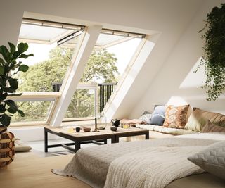 velux rooflights in loft bedroom