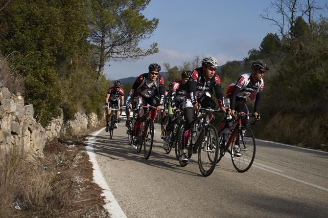 The Synergy Baku team in Spain ahead of the 2014 season.