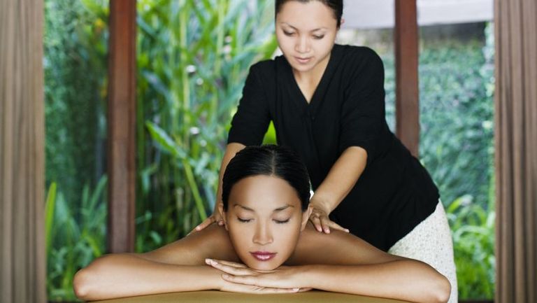 woman having relaxing massage