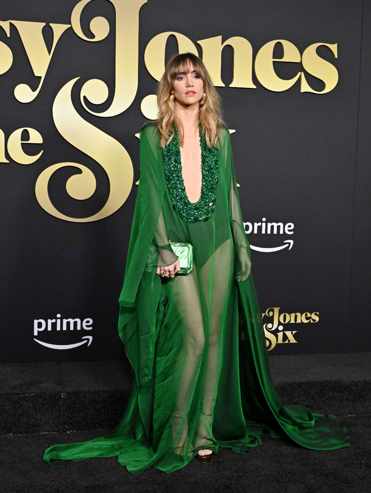 Suki Waterhouse attends the Los Angeles Premiere of Prime Video's "Daisy Jones & The Six" at TCL Chinese Theatre on February 23, 2023 in Hollywood, California.