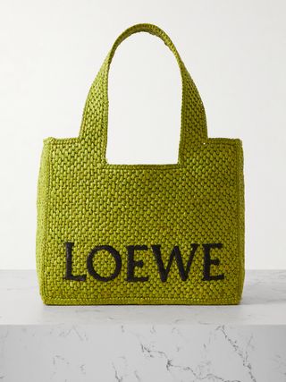 + Paula's Ibiza Embroidered Raffia Tote