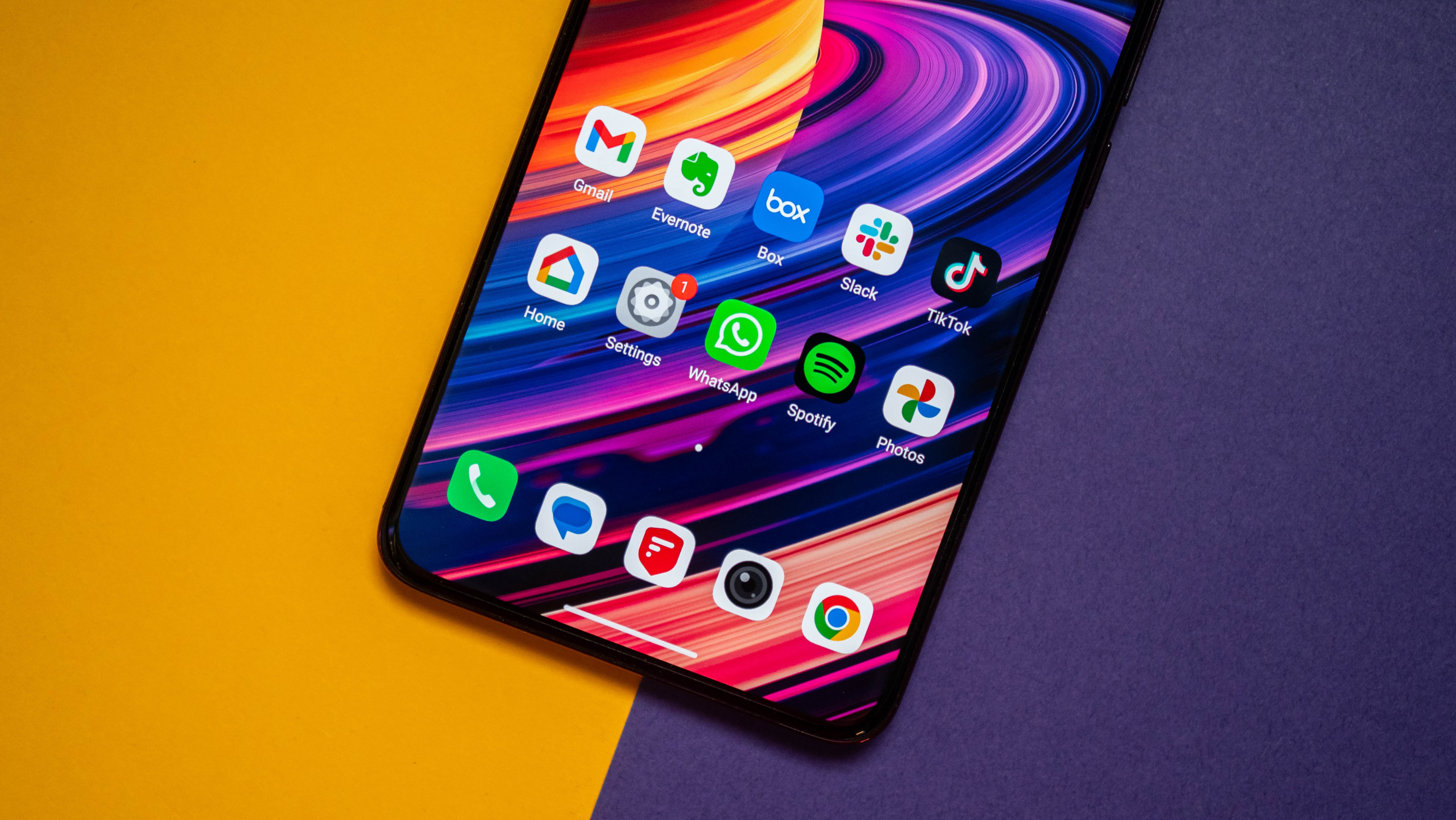 Vivo V50 against colorful background
