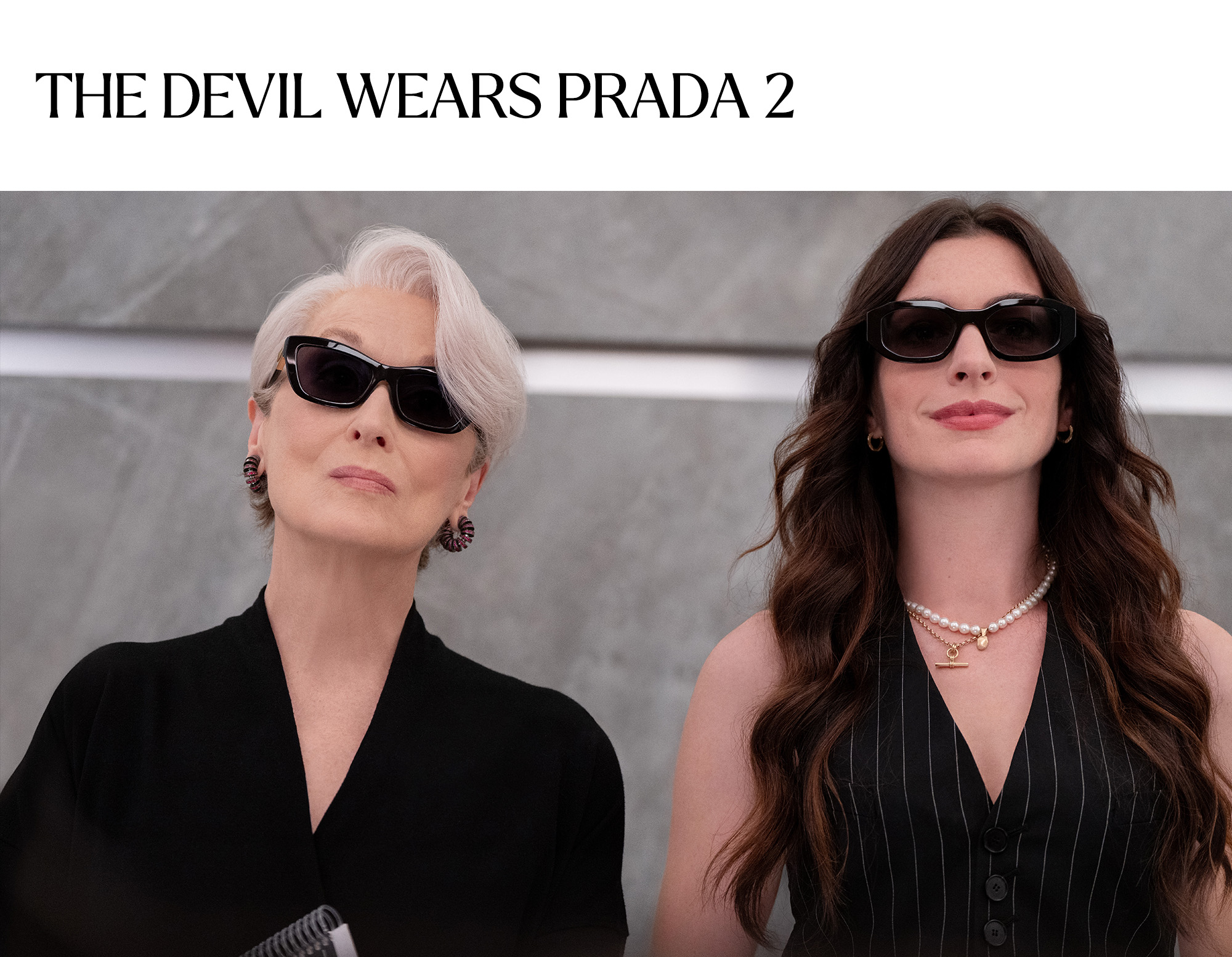 Anne Hathaway and Meryl Streep in promo image for The Devil Wears Prada 2.