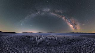 The Dolmen of Guadalperal stone circle has emerged from the Valdecañas reservoir in western Spain amid a record-breaking drought.