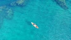 Tobago Beyond shot of paddle boarding in the ocean