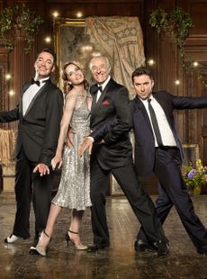 Bruno Tonioli, Darcey Bussell, Len Goodman and Craig Revel Horwood dancing together Strictly Come Dancing 2012