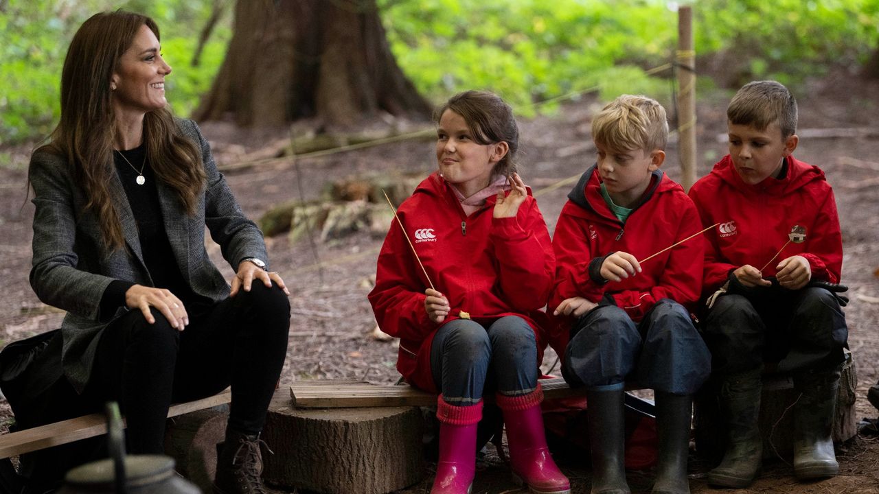 Kate Middleton at an outdoor engagement