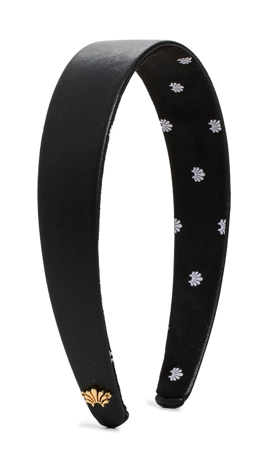 Lele Sadoughi, Lele Sadoughi Women's Faux Leather Bessette Headband, Jet, Black, One Size