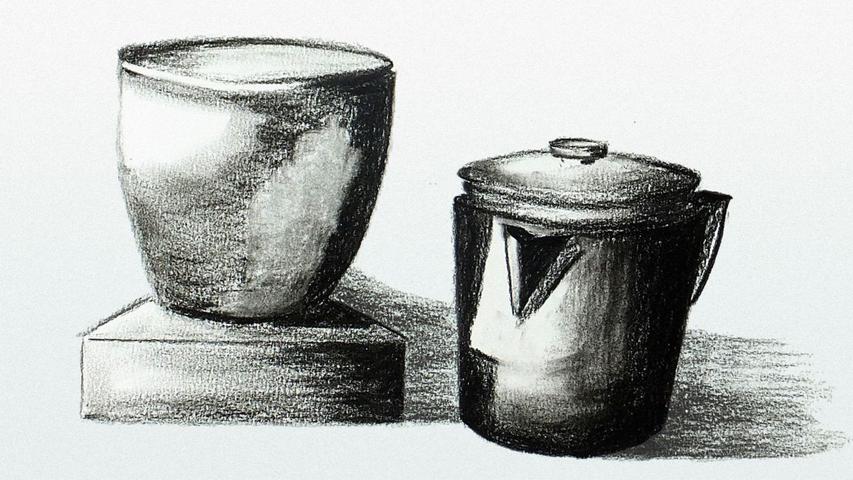 charcoal drawing objects