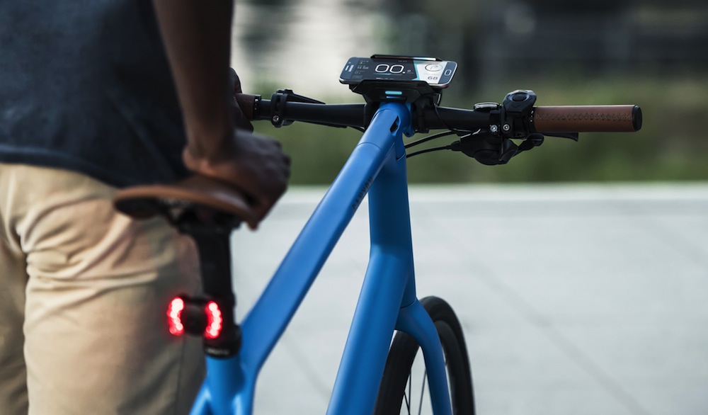 Highest spec Cobi includes a wireless activated rear light which also acts as a brake light