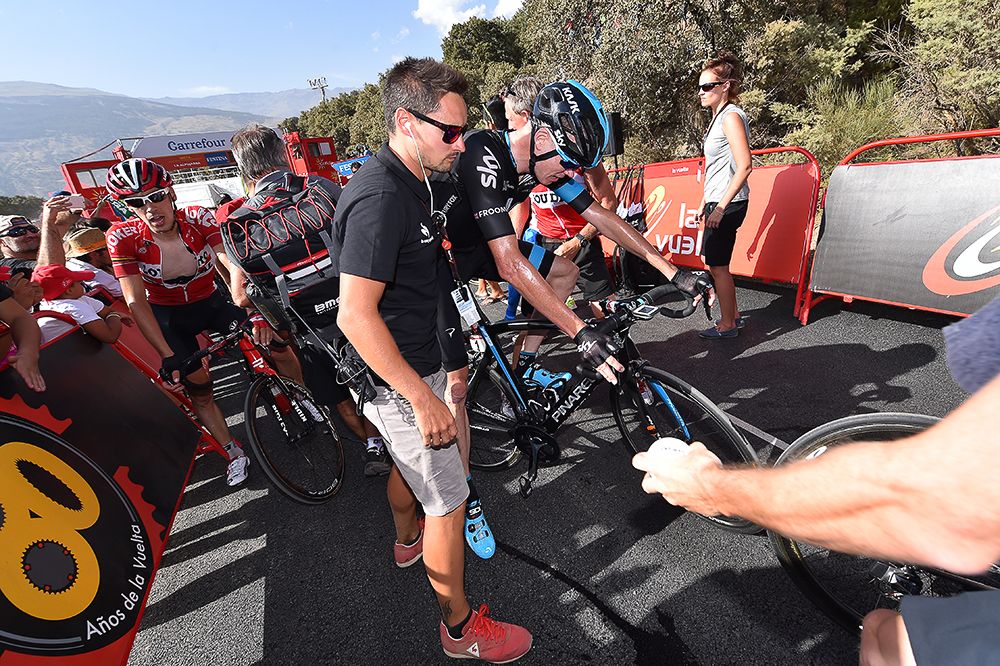 Chris Froome at the finish of stage 7.