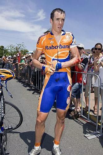 Mathew Hayman (Rabobank) had a broken collarbone