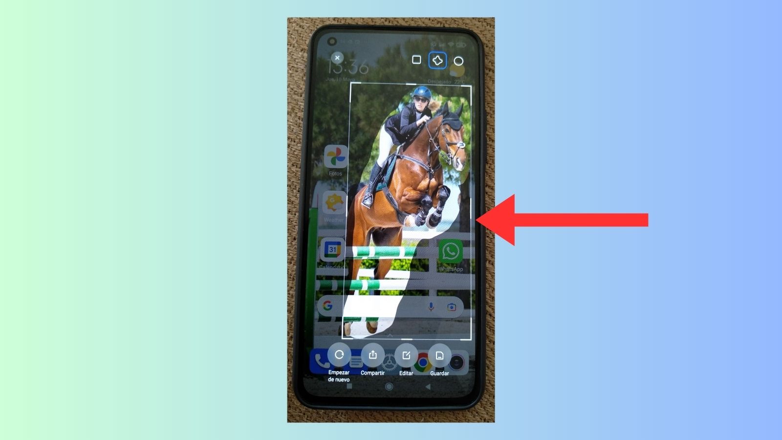 captura pantalla parcial xiaomi dibujar área