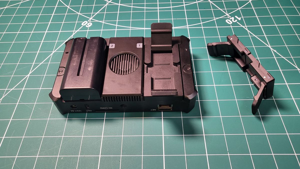 Obsbot Talent review photo showing the bottom of the device