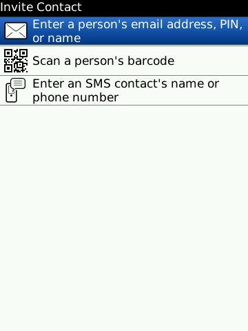 Step 5: Adding a contact using a barcode