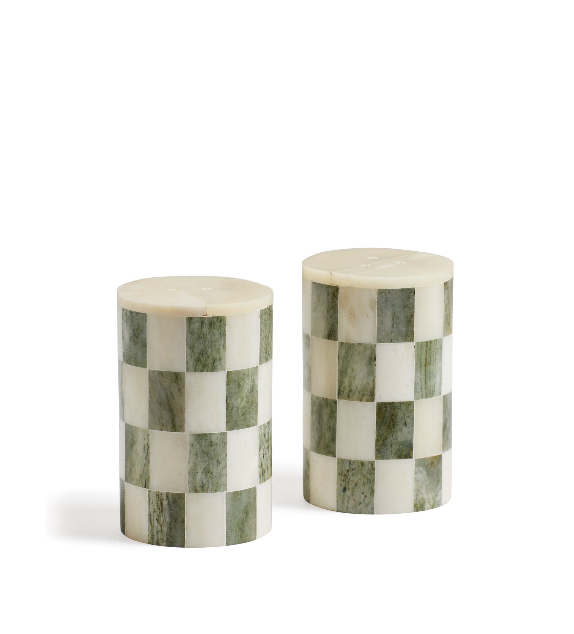 Vaserely Salt and Pepper Shakers Pair - Bone