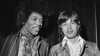 Jimi Hendrix and Mick Jagger