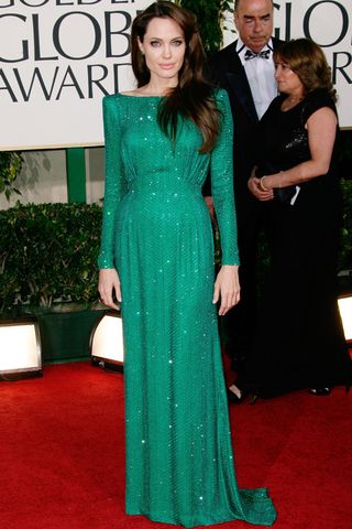 Angelina Jolie At The Golden Globe Awards 2011