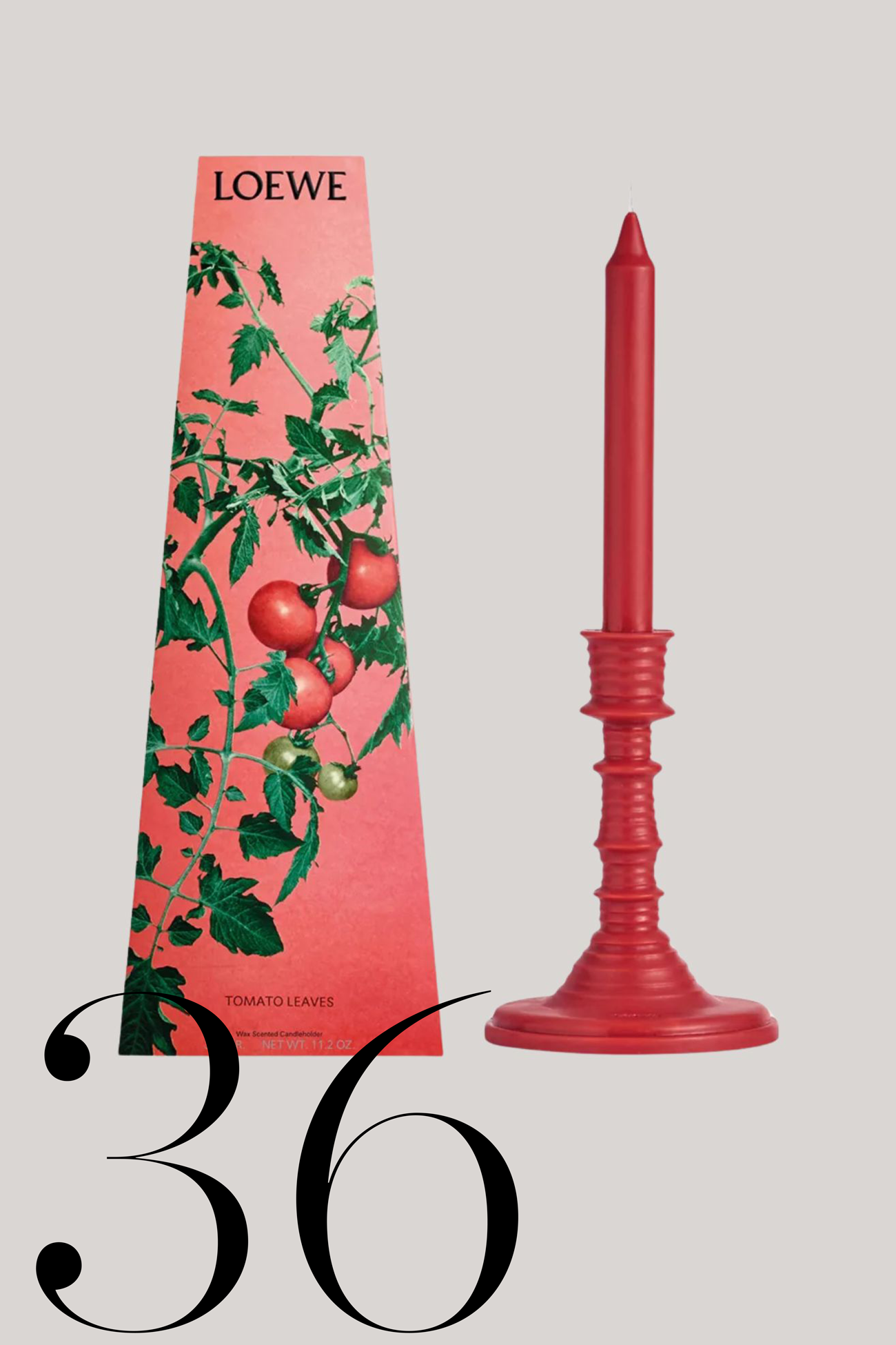 LOEWE, Tomato Leaves Scented Candlestick Candle