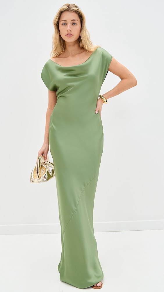Norma Kamali Cap Sleeve Maria Gown