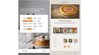 A screenshot of the SmartThings cooking app, showing a pizza recipe.