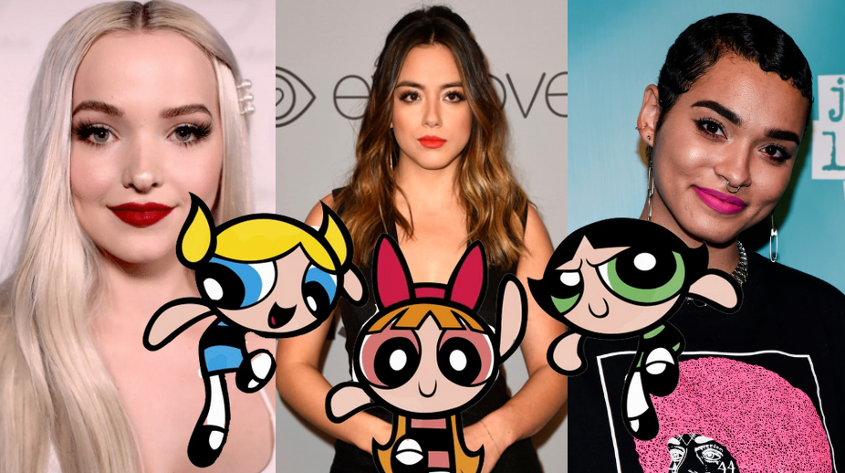 Dove Cameron, Chloe Bennet, Yana Perrault as the Powerpuff Girls