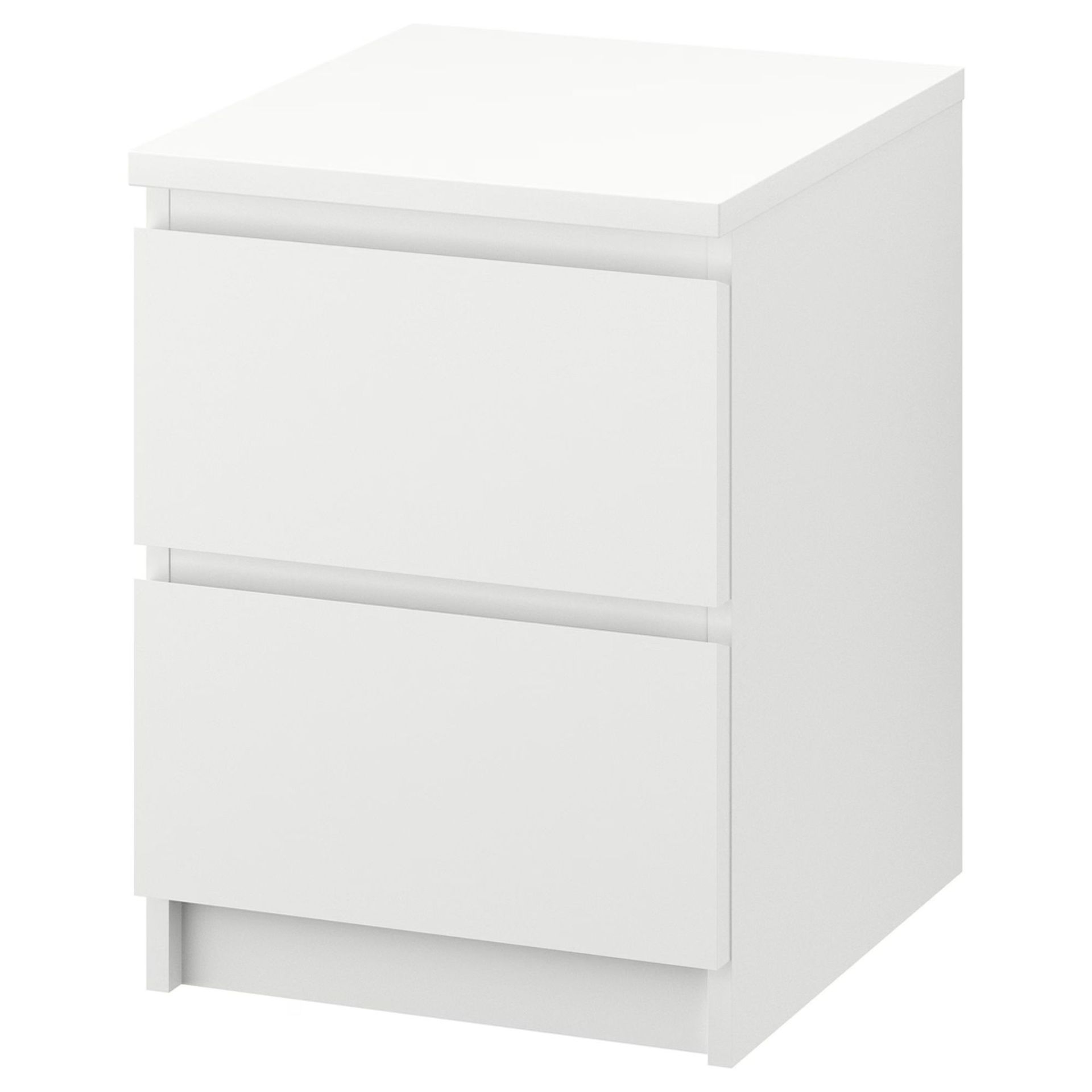 Malm 2-Drawer Nightstand against a white background.
