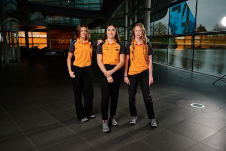 Images of the three Ellas at The McLaren Technology Centre